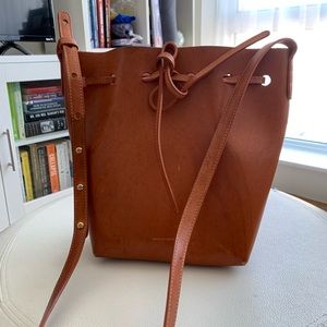 Mansur Gavriel Mini Bucket Bag camello/pink